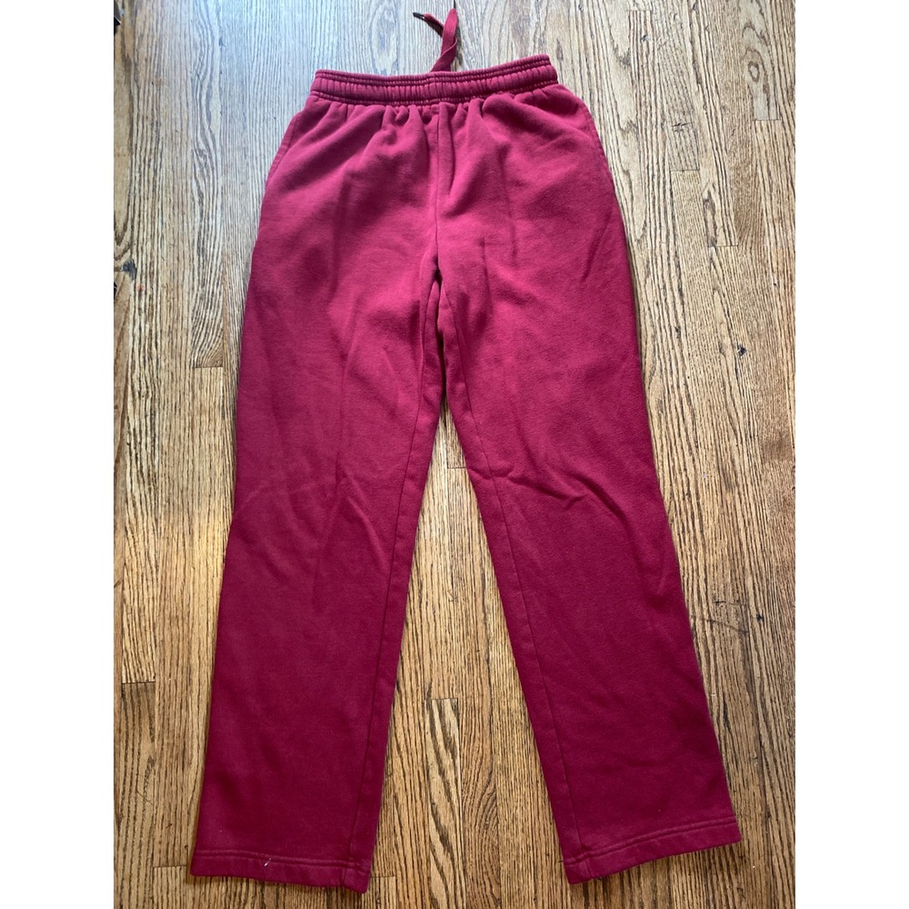 Amazon Essentials Mens Fleece Sweatpants Burgundy Red Straight Leg Size Small
